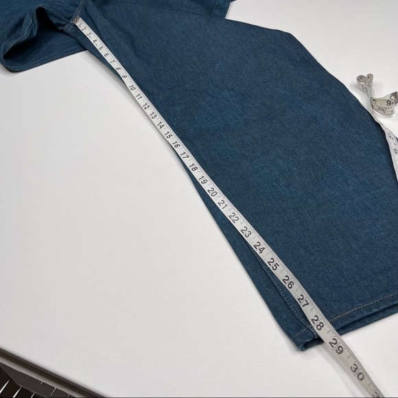 Levi’s Jeans Denim 501 Button Fly White Oak Cone Denim High Waist Straight Blue - Picture 9 of 14